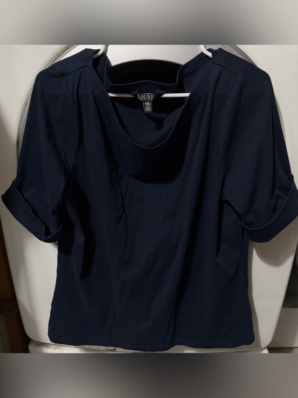 Ralph Lauren Navy Short Sleeve Blouse